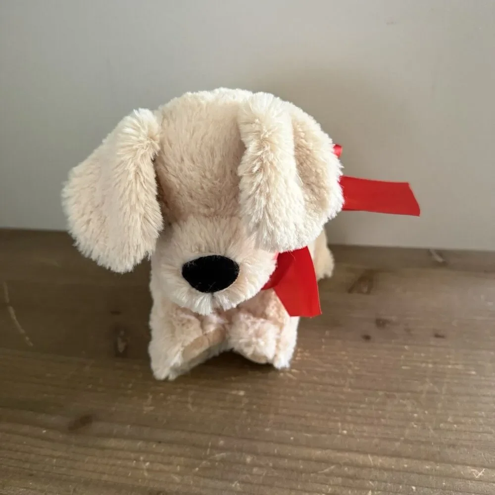 Melissa and Doug “Sunny” Yellow Lab Red Ribbon Bow Puppy Dog Stuffed Animal Toy